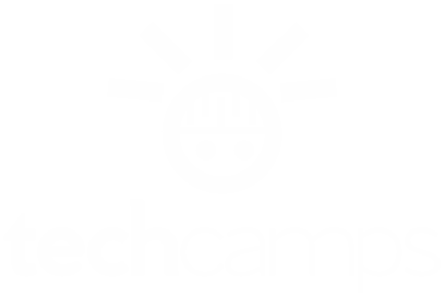 Tech Camps Logo on Purple Background